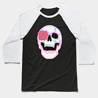 Glitch skull Baseball T-Shirt